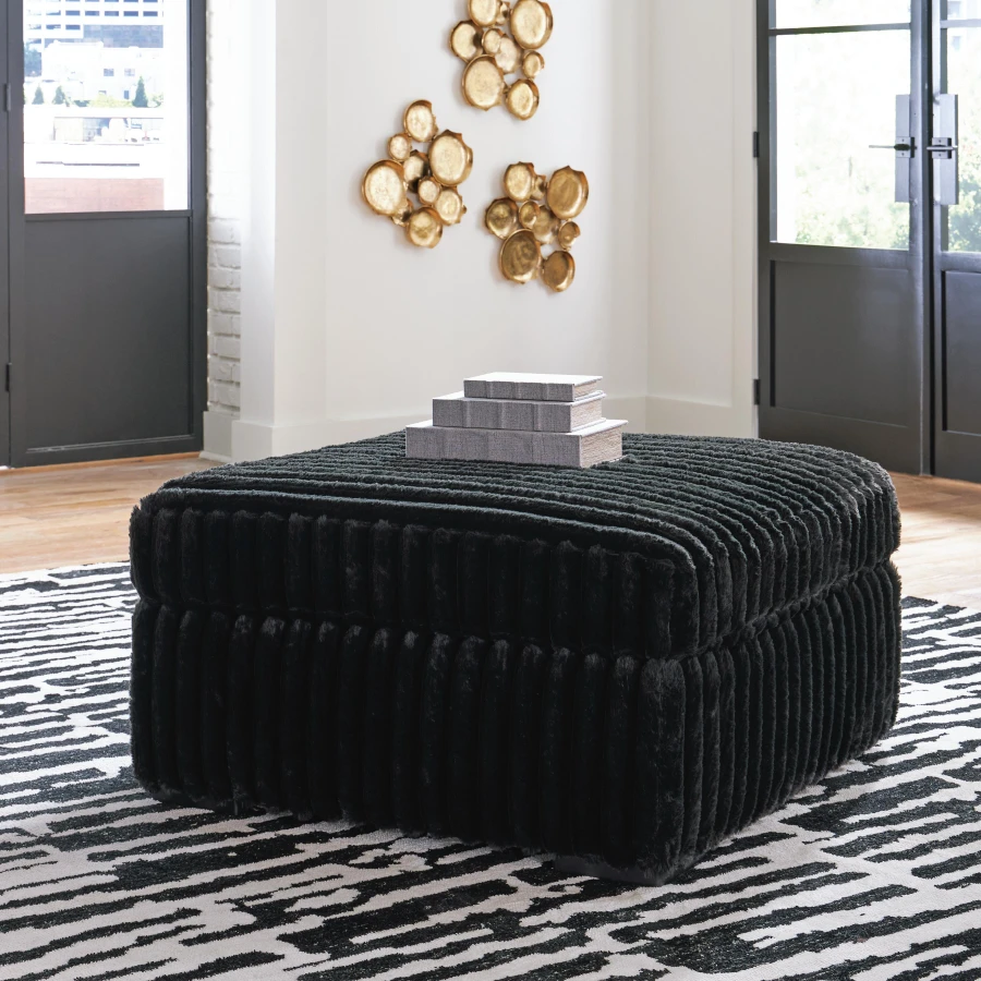 Midnight-Madness Oversized Accent Ottoman